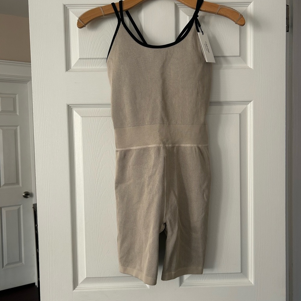 Calvin Klein Cream Ribbed Garment